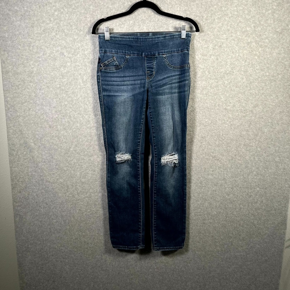 Rock & Republic The Slimming Denim Cure X Jeans Women 29 Blue Distressed Pull On